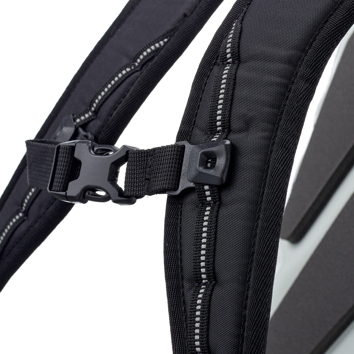 Close-up of roll Velcro closure of ORTLIEB Velocity Design backpack with colorful print